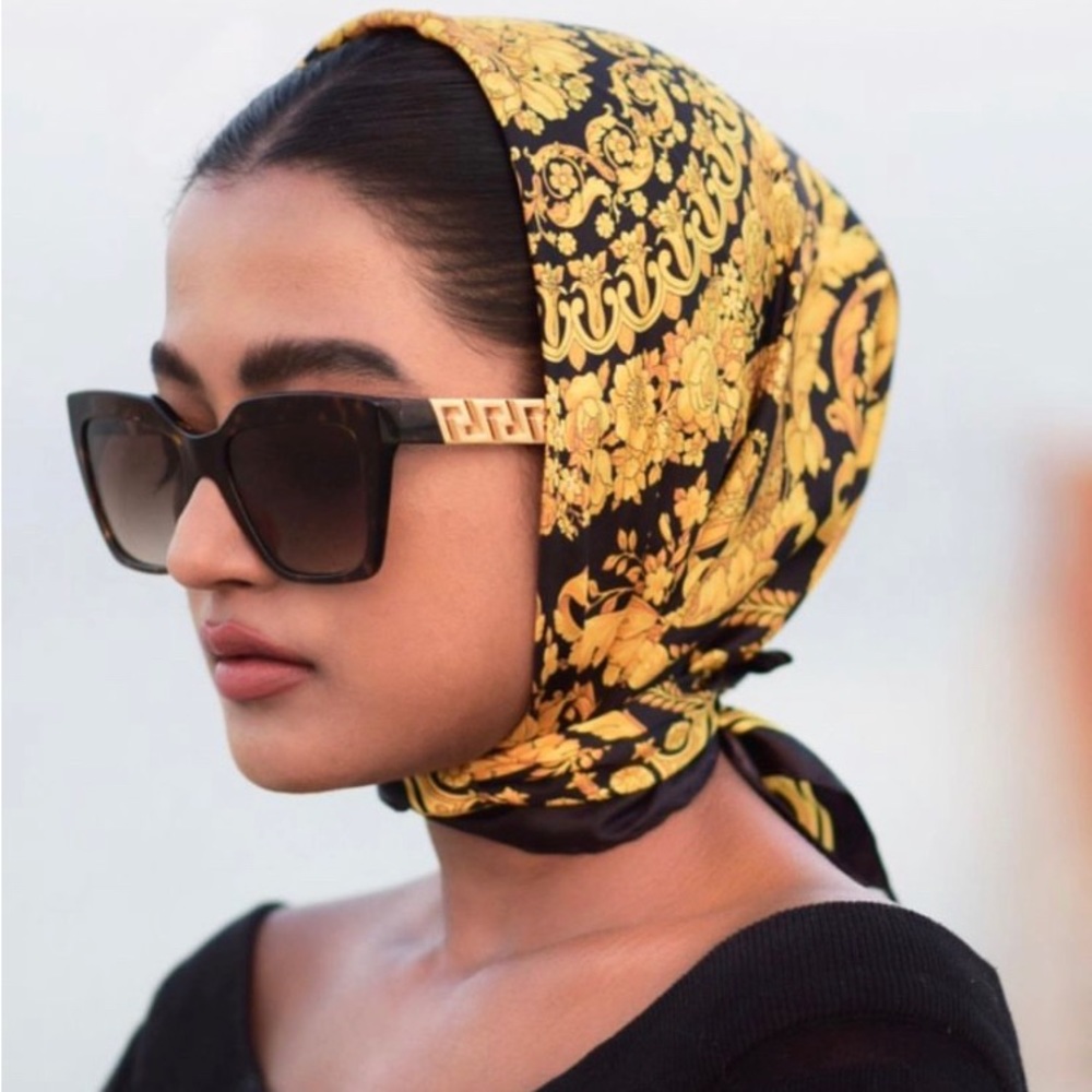 New - VERSACE VE4418F OVE4418F VE 4418 Women Havana Oversized Square Sun…